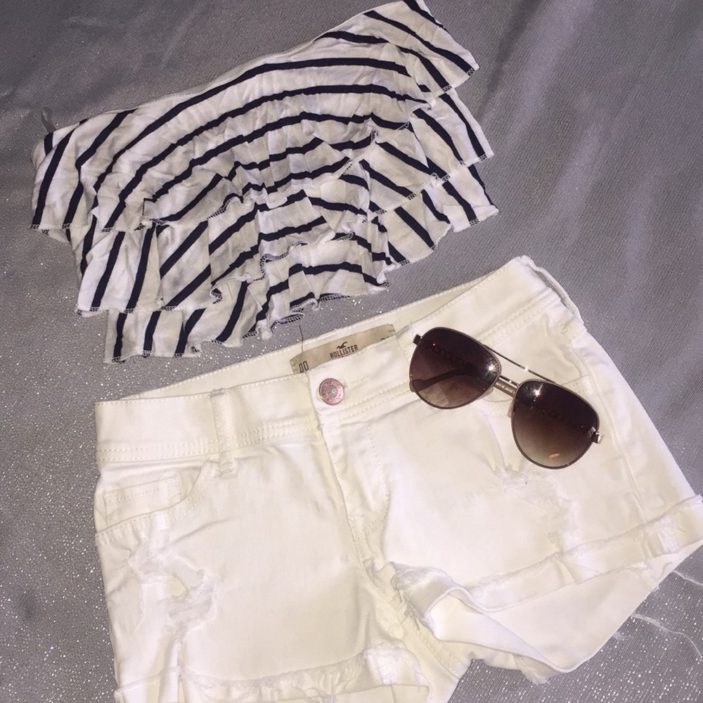 Charlotte Russe Ruffles strapless top
